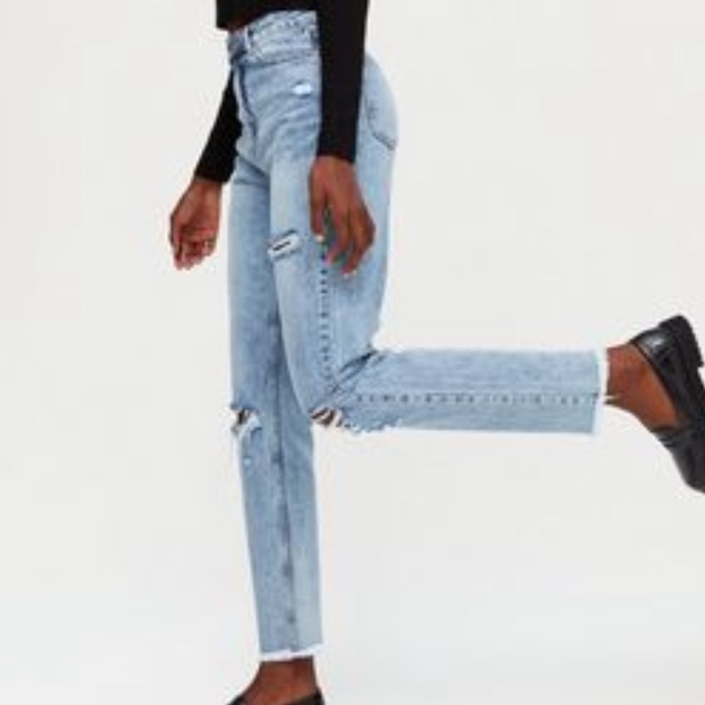 NWT Tall ripped mom jeans